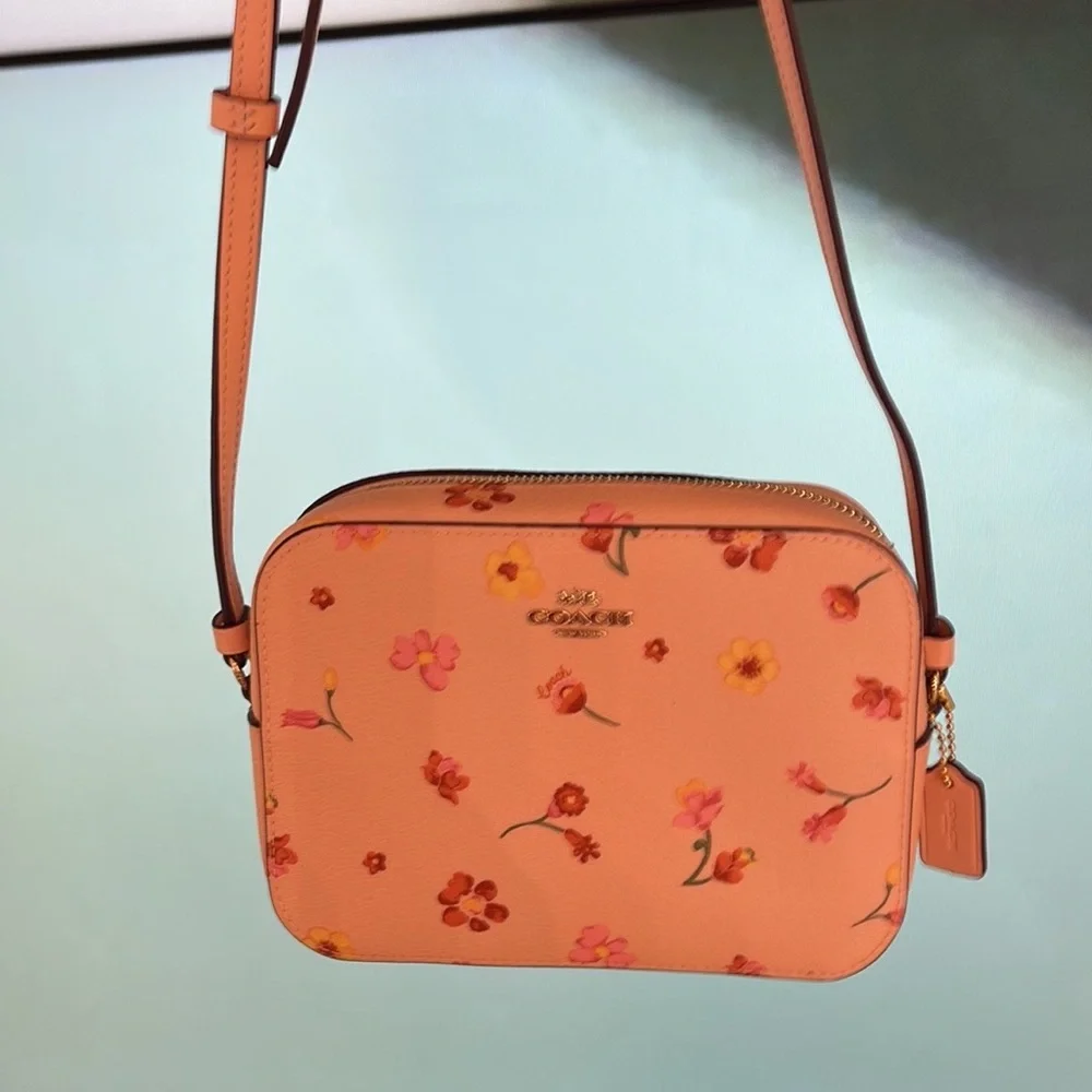 Coach c8699 Mini Camera Bag With Mystical Floral Print Faded Blush Multi - Picture 15 of 16